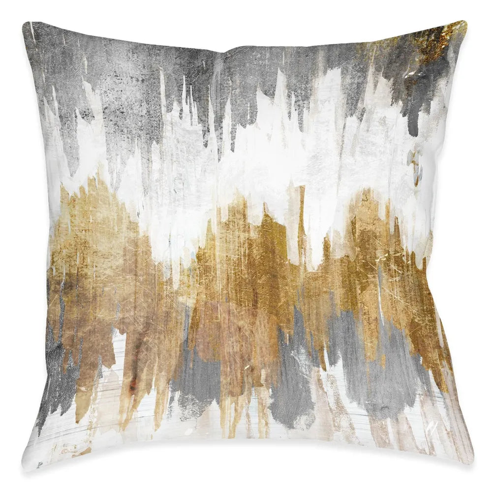 Painted Abstract Stripes Outdoor Decorative Pillow