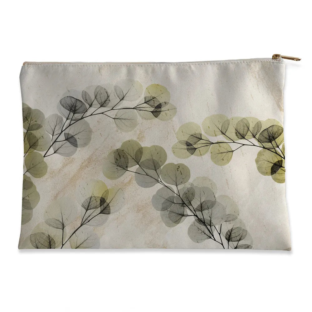 Smoky X-Ray of Eucalyptus Leaves Flat Accessory Pouch